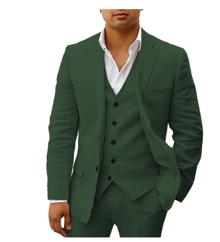 Herren Maßgeschneiderter Dreiteiliger Hochzeitsgast-Anzug | Klassisch-Men Set-Kremer Mode