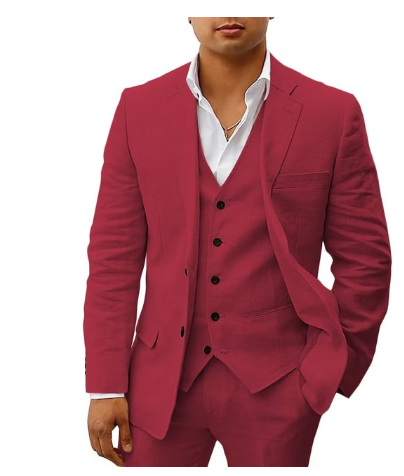 Herren Maßgeschneiderter Dreiteiliger Hochzeitsgast-Anzug | Klassisch-Men Set-Kremer Mode