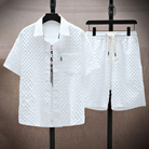 Herren Modisch Stylisch Poloshirt und Shorts Set | 2-teilig-Men Set-Kremer Mode