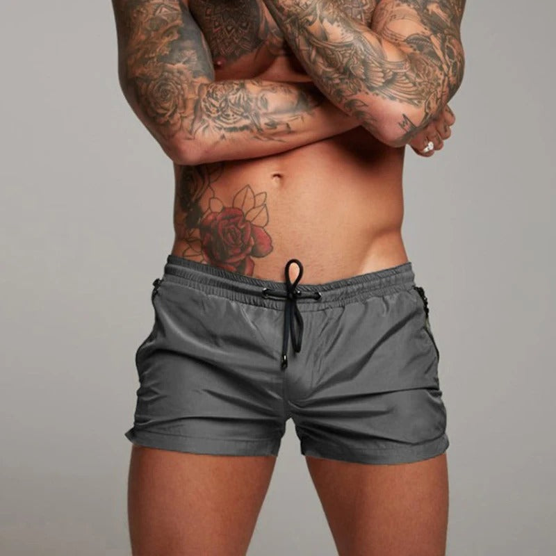 Herren Reißverschlusstaschen Bade Kurze Hosen | Kordelzug-Men Swimwear-Kremer Mode
