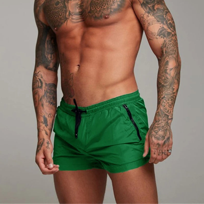 Herren Reißverschlusstaschen Bade Kurze Hosen | Kordelzug-Men Swimwear-Kremer Mode