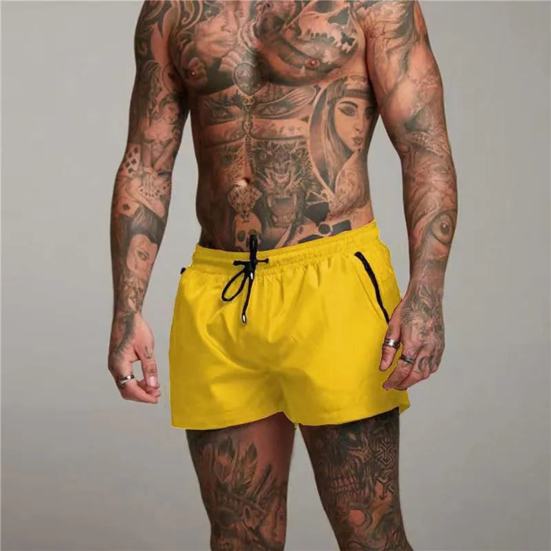 Herren Reißverschlusstaschen Bade Kurze Hosen | Kordelzug-Men Swimwear-Kremer Mode