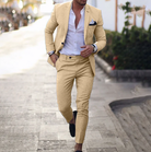 Herren Schlanke Passform 2-Teilig Hochzeit Gast Anzug Set | Lässig-Men Set-Kremer Mode