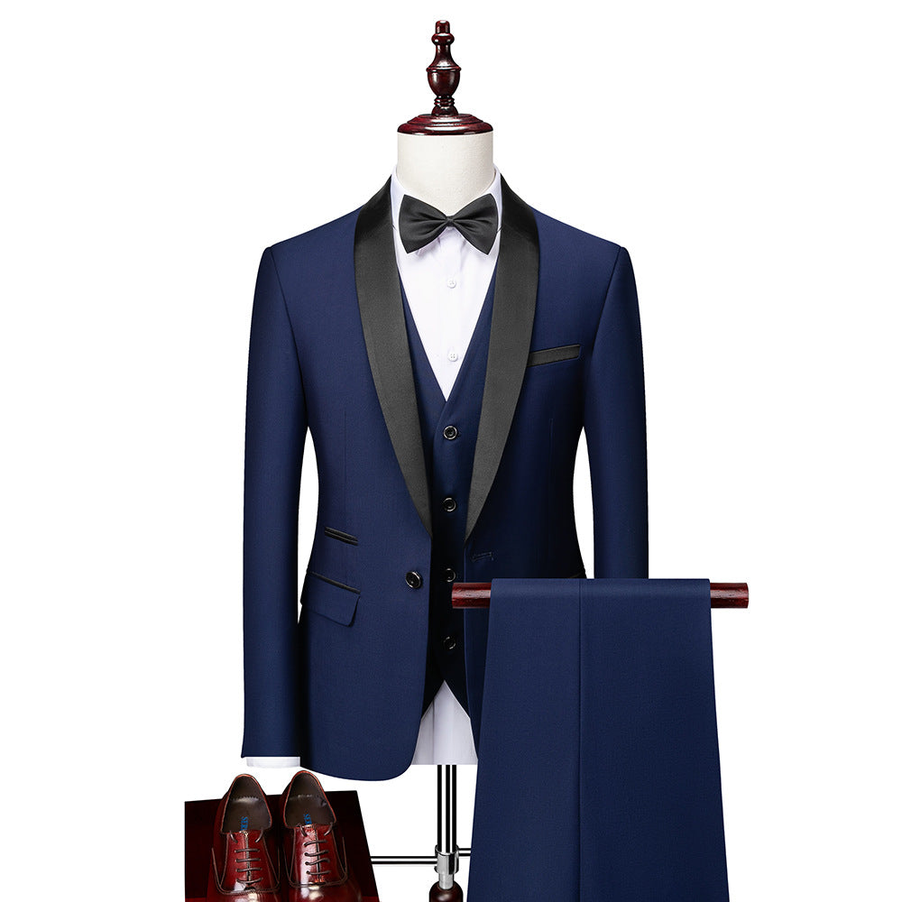 Herren Schlanke Passform Hochzeitsgast Anzug Set | Klassisch-Men Set-Kremer Mode