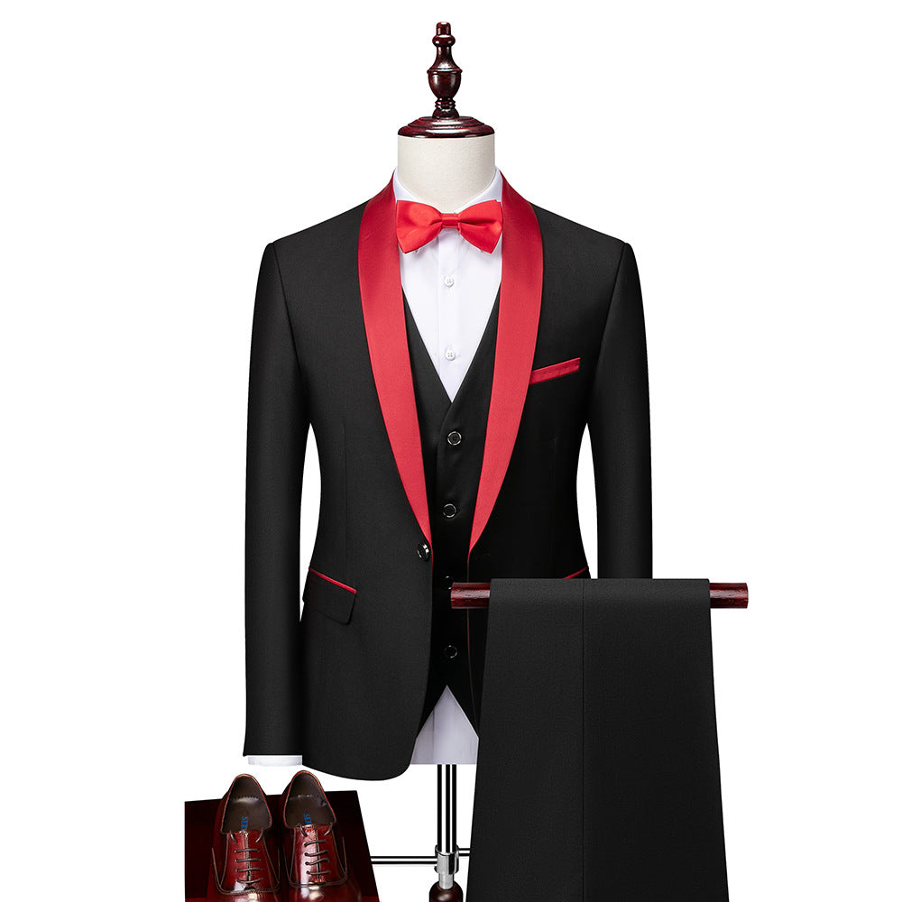 Herren Schlanke Passform Hochzeitsgast Anzug Set | Klassisch-Men Set-Kremer Mode