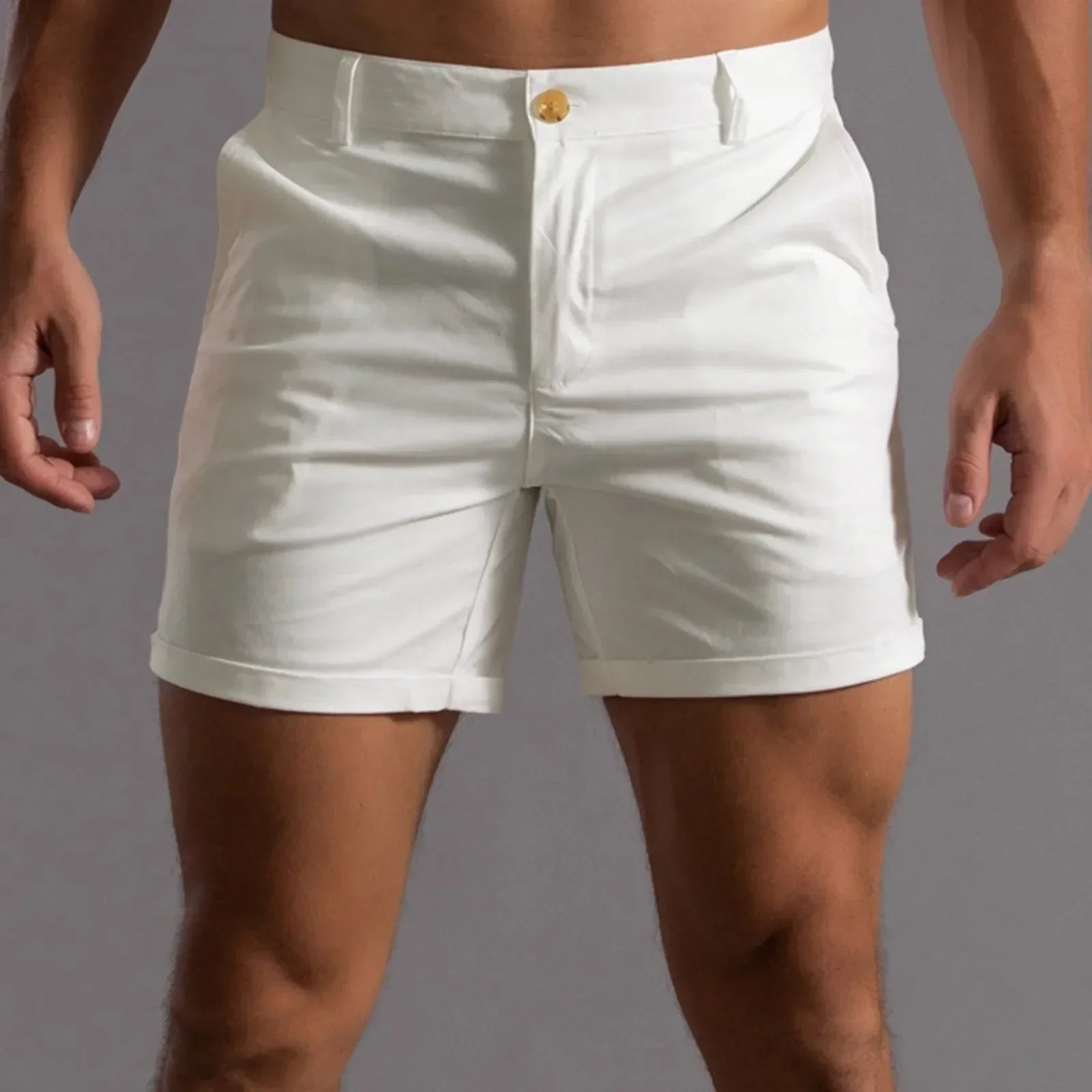 Herren Schlanke Passform Sommer Kurze Hosen | Lässig-Men Shorts-Kremer Mode