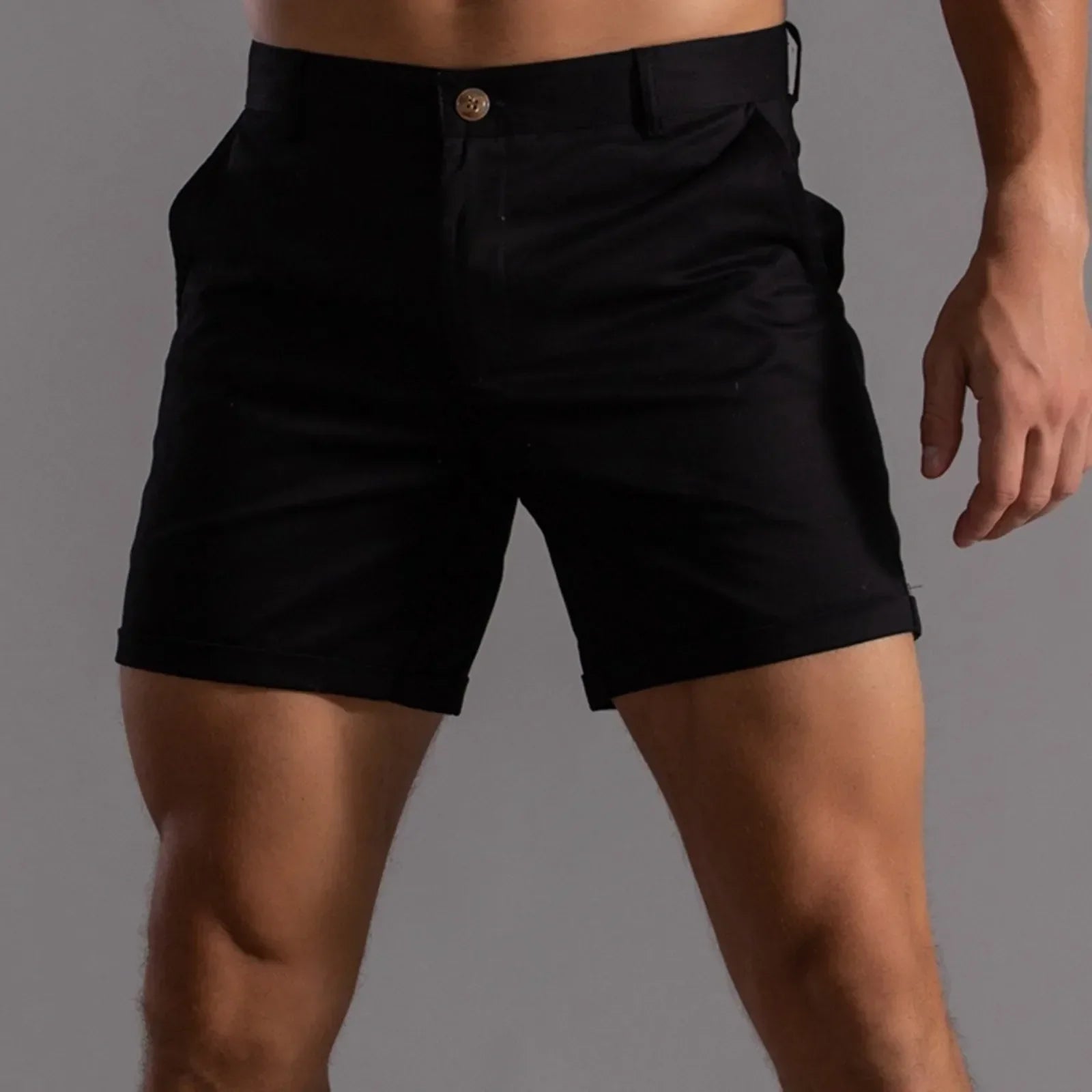 Herren Schlanke Passform Sommer Kurze Hosen | Lässig-Men Shorts-Kremer Mode