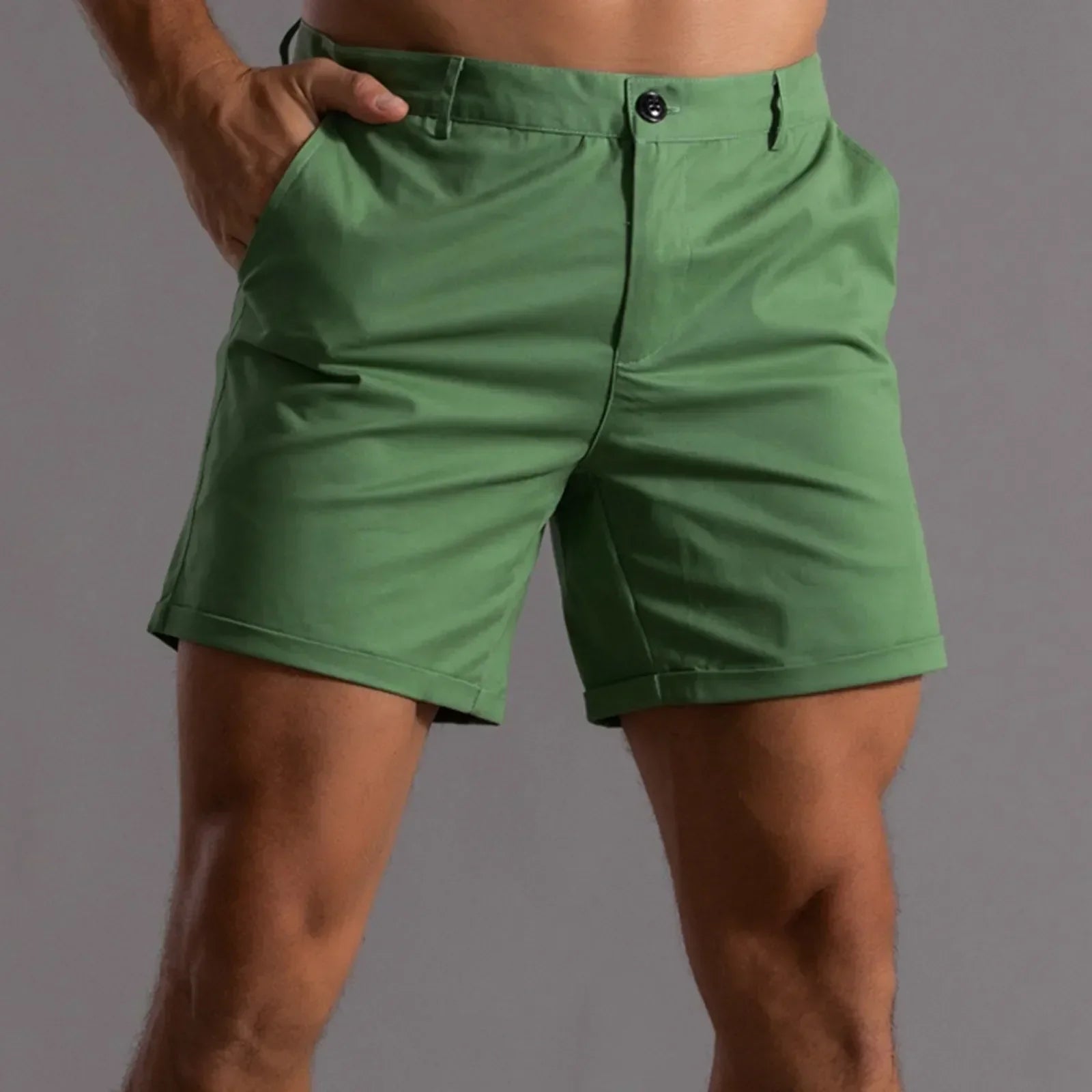 Herren Schlanke Passform Sommer Kurze Hosen | Lässig-Men Shorts-Kremer Mode