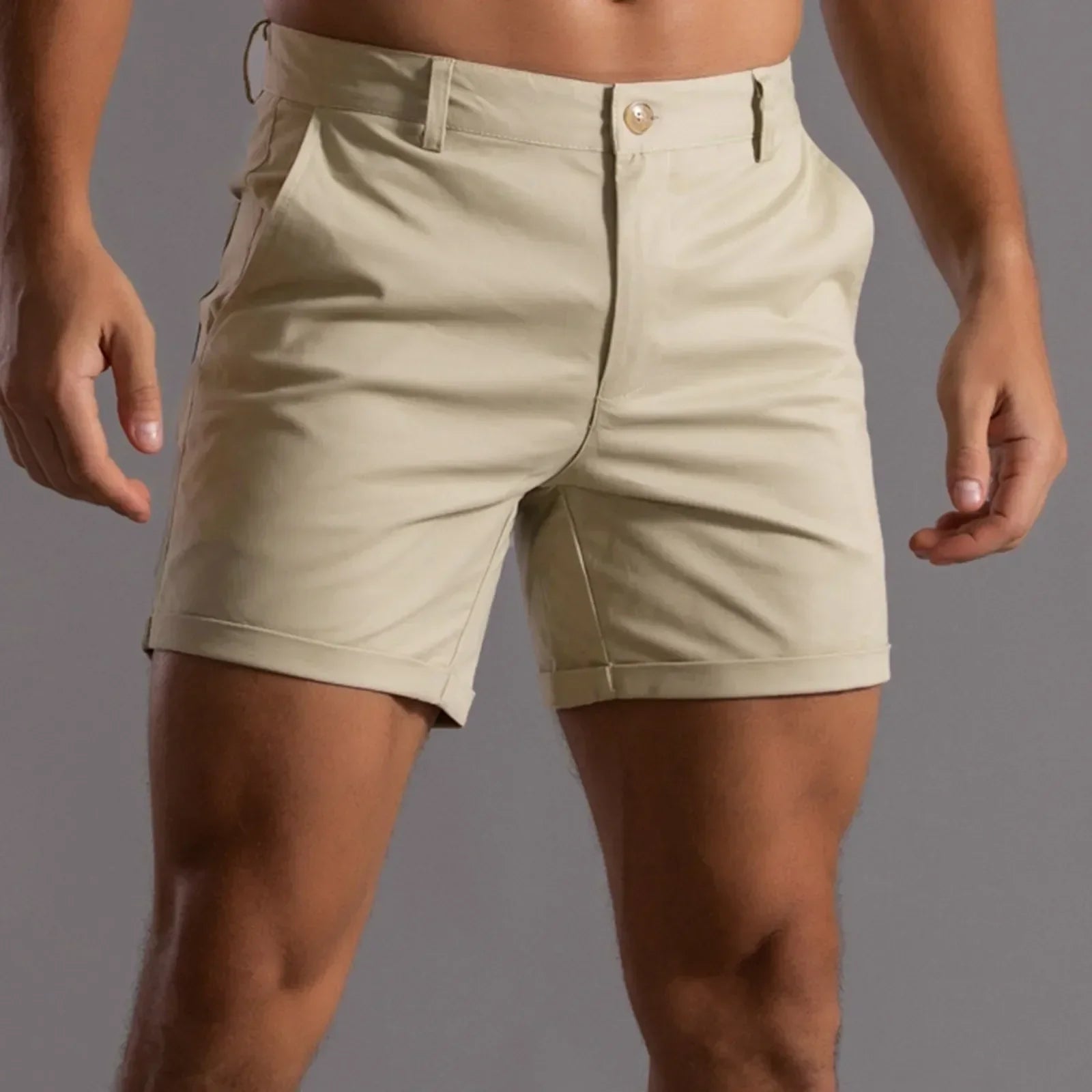 Herren Schlanke Passform Sommer Kurze Hosen | Lässig-Men Shorts-Kremer Mode