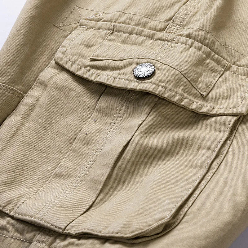 Herren Sommer Cargo Kurze Hosen | Mehrere Taschen-Men Shorts-Kremer Mode