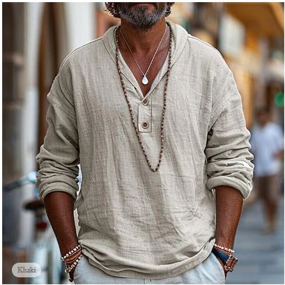 Herren Sommer Lässig Locker Hemd | Stilvoll-Men Shirt-Kremer Mode