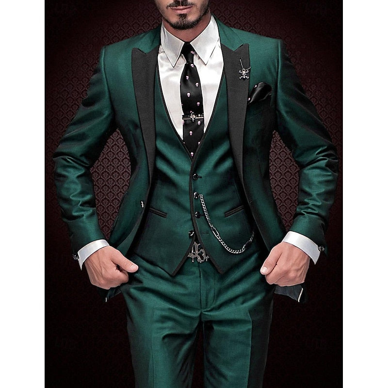 Herren Stilvolle Dreiteilige Hochzeitgast Anzug Set | Moderne-Men Set-Kremer Mode