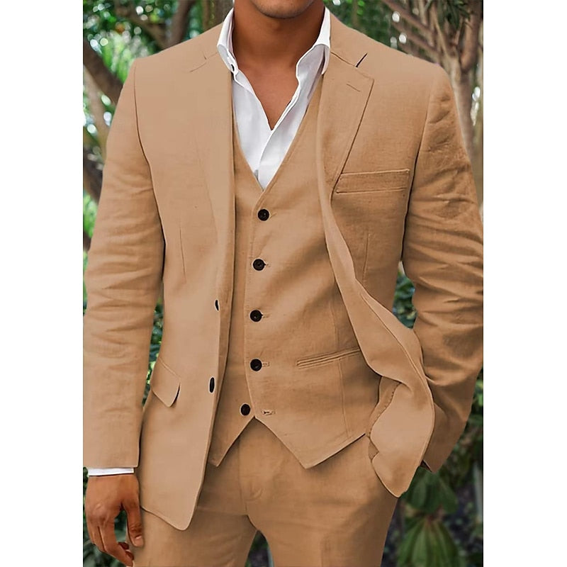 Herren Stilvolles 3-teiliges Hochzeitsgast-Anzug-Set | Modern-Men Set-Kremer Mode