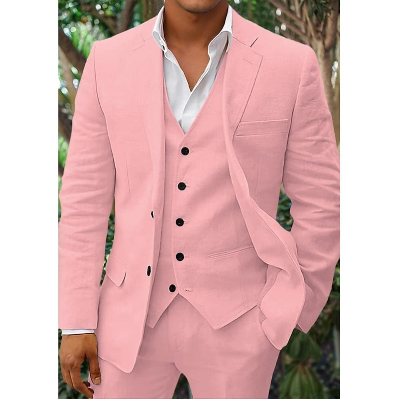 Herren Stilvolles 3-teiliges Hochzeitsgast-Anzug-Set | Modern-Men Set-Kremer Mode