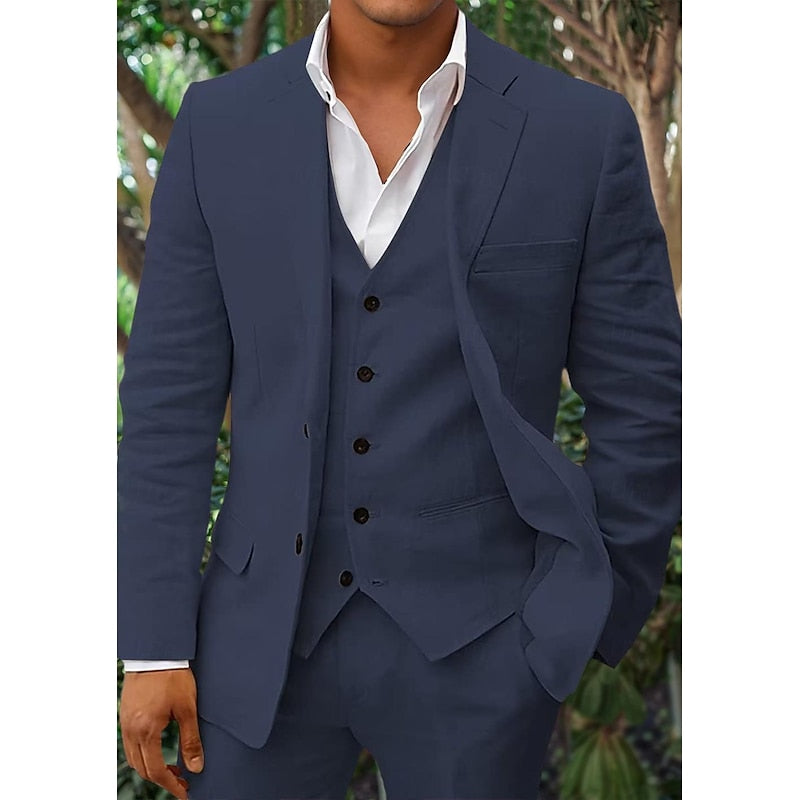 Herren Stilvolles 3-teiliges Hochzeitsgast-Anzug-Set | Modern-Men Set-Kremer Mode