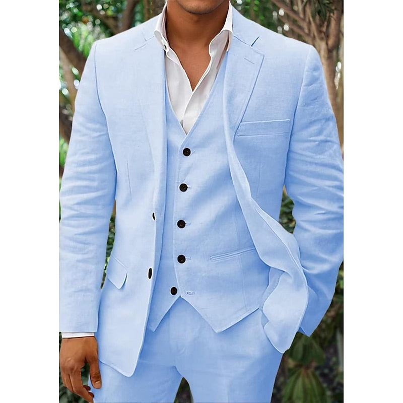 Herren Stilvolles 3-teiliges Hochzeitsgast-Anzug-Set | Modern-Men Set-Kremer Mode
