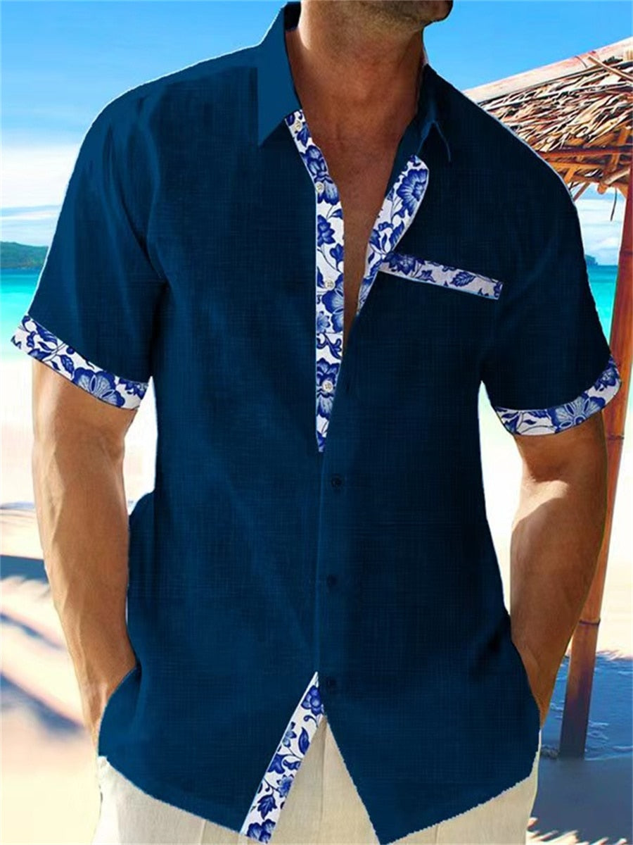 Herren Strand Sommer Hemd | Kurzarm-Men Shirt-Kremer Mode