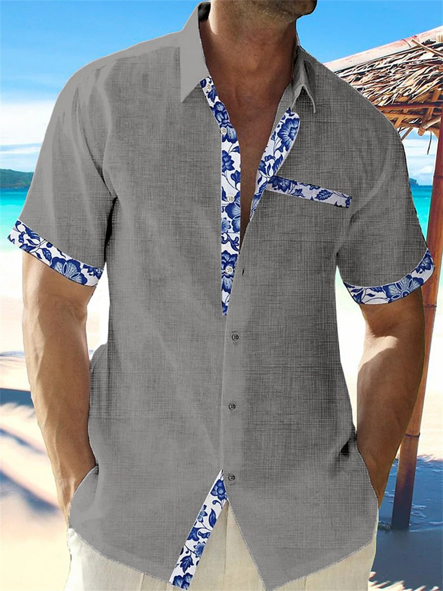 Herren Strand Sommer Hemd | Kurzarm-Men Shirt-Kremer Mode