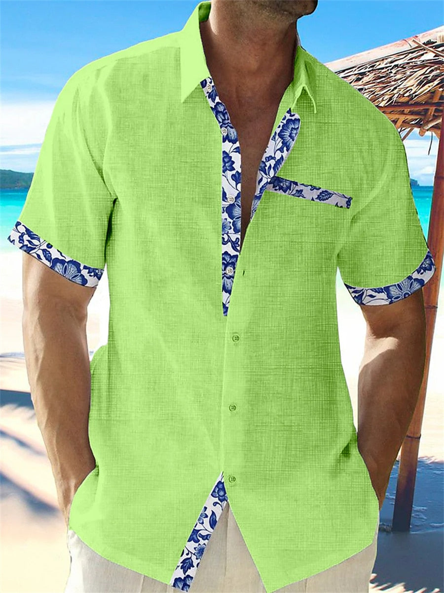 Herren Strand Sommer Hemd | Kurzarm-Men Shirt-Kremer Mode