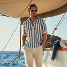 Herren Stylisch Kurzarm Sommer Hemd | Gestreift-Men Shirt-Kremer Mode