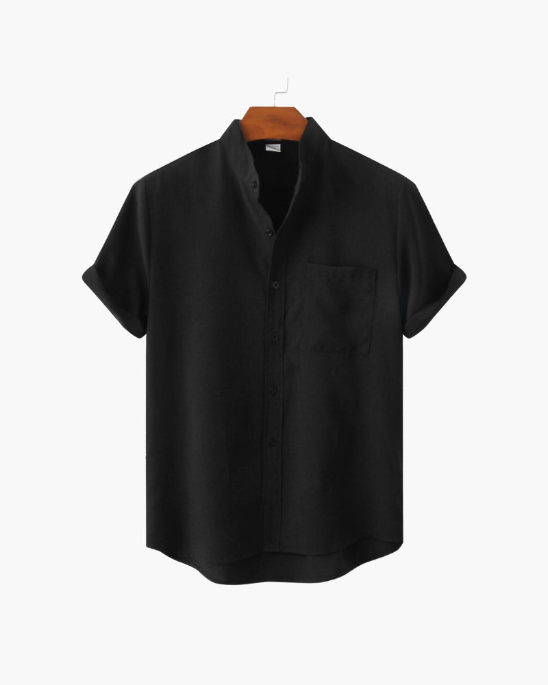 Variant image for Elegantes Kurzarmhemd Herren mit Mandarinkragen – Vielseitig-18