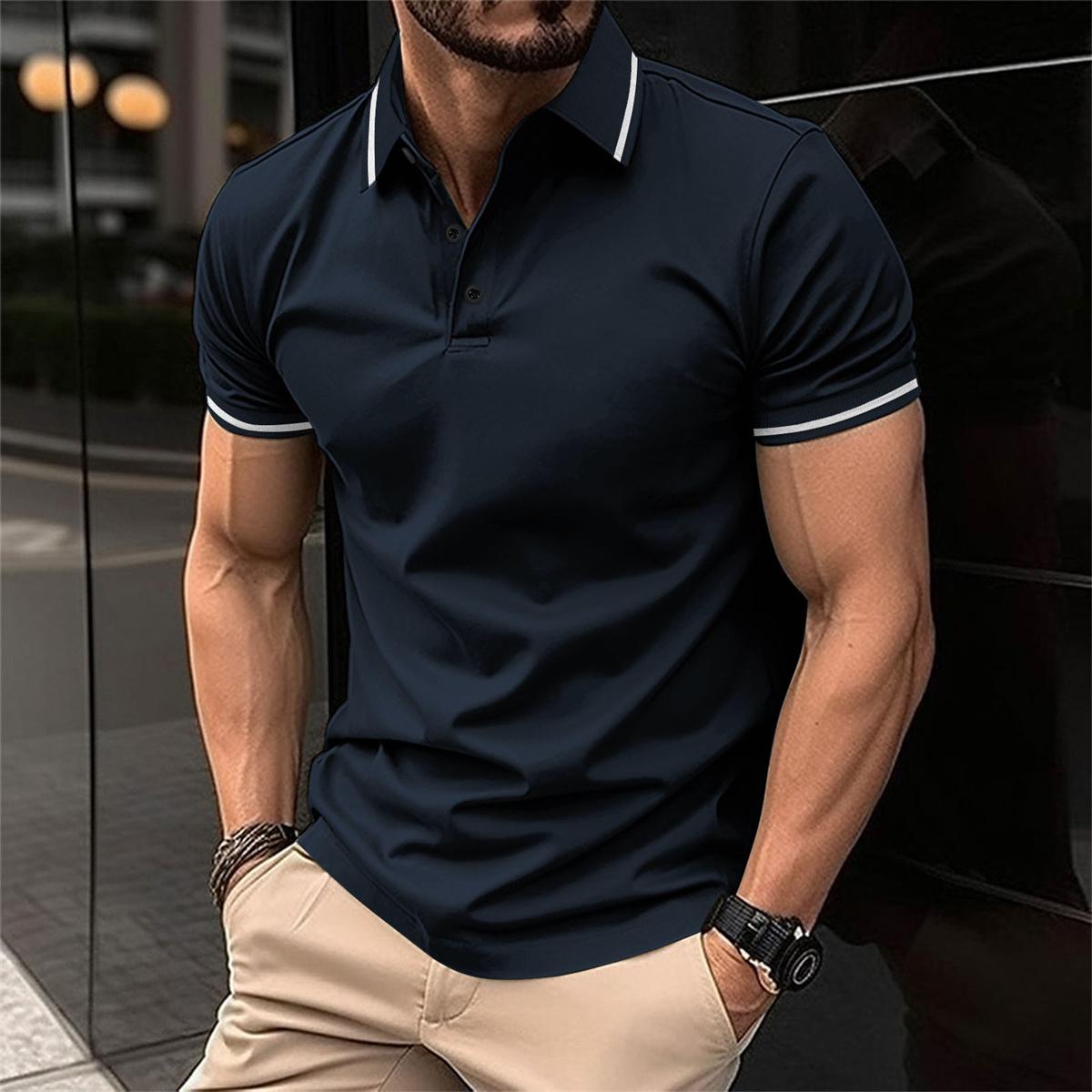 Klassisches Polohemd für Herren | Kurzarm-Men Polo-Kremer Mode