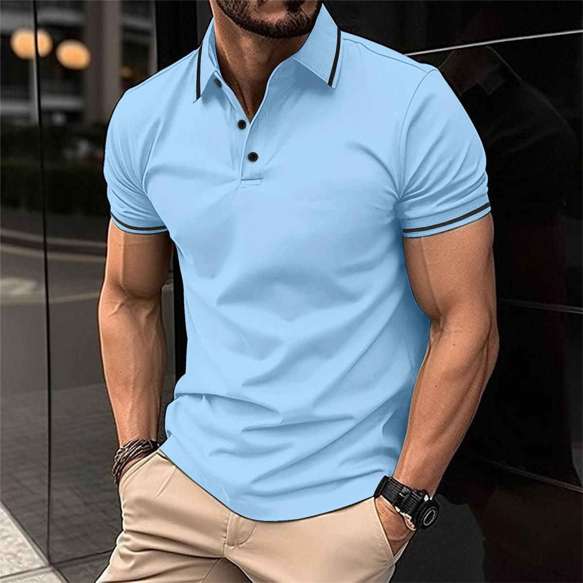 Klassisches Polohemd für Herren | Kurzarm-Men Polo-Kremer Mode